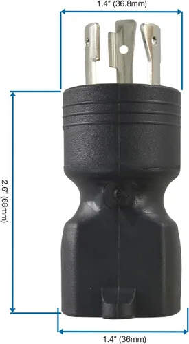 Vista 5 de Conntek 30123 L5-20P a 5-15/20R Adaptador de enchufe, negro