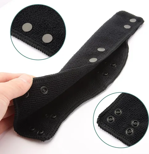 Vista 7 de UNCO - Vinchas antisudor para casco, 4 piezas, Negro, Forro para casco, Accesorios para casco, Vinchas para sombreros, Vinchas antisudor para casco