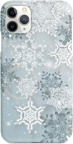 Vista 8 de Inspired Cases - Funda con textura 3D para iPhone Xs Max - Funda protectora de goma para iPhone Xs Max de Apple - Copos de nieve de invierno