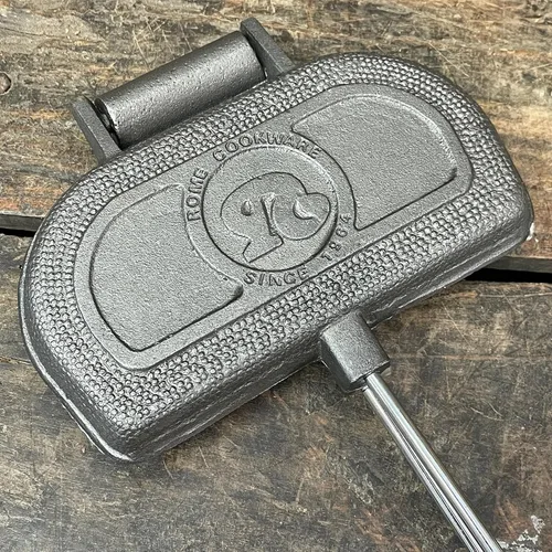 Vista 9 de ROME Panini Press - Sándwich de hierro fundido diseñado para su uso en parrillas de barbacoa, #1305