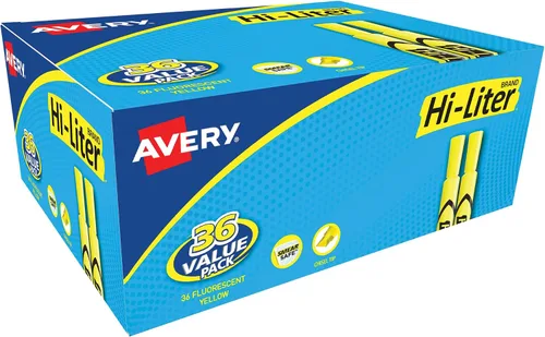 Vista 10 de Marcadores fluorescentes para escritorio HI-LITER, Amarillo fluorescente