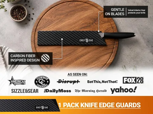 Vista 3 de Chef Sac Protectores de bordes de cuchillo, cubierta universal para cuchillo y protector profesional de cuchillos, protectores de cuchillos