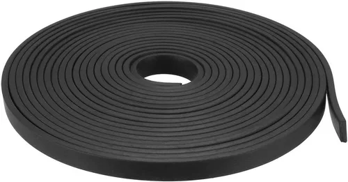 Vista 26 de uxcell Tira de sello de goma rectangular maciza, 0.197 in de ancho, 0.118 in de grosor, 3.3 ft de largo, color negro