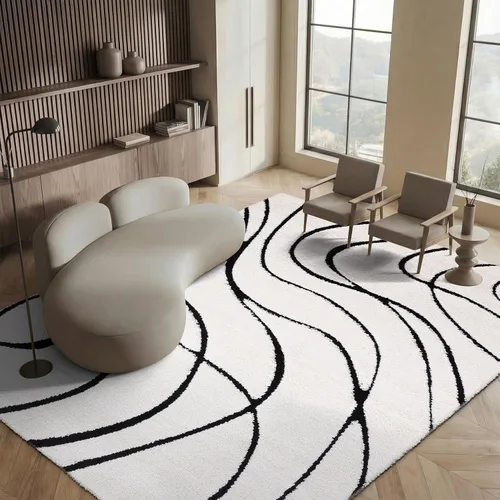 Vista 13 de Safavieh Florida Shag Collection - Alfombra de área de 2 x 3 pies, color crema/beige, diseño geométrico, felpa de 1.2 pulgadas de grosor, ideal