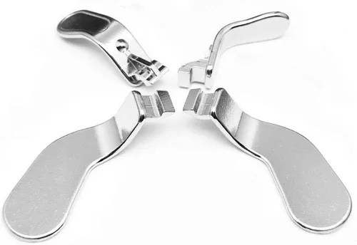 Vista 2 de Paletas de control Elite, piezas de repuesto de metal de acero inoxidable para Xbox One Elite Controller Series 2, modelo 1797-4 PCS (plateado)