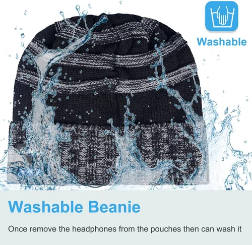 Vista 23 de Rotibox - Gorro inalámbrico con Bluetooth para deportes al aire libre, regalo de Navidad.