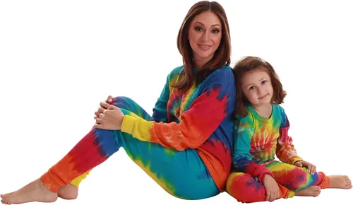 Vista 5 de Just Love Conjuntos térmicos Tie Dye Mommy and Me para mujeres y niños