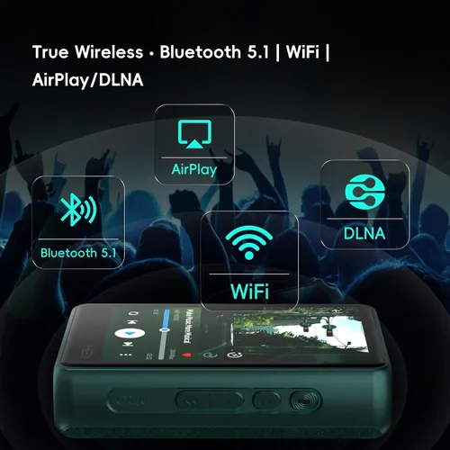 Vista 5 de HiBy R3 PRO II Reproductor de Música MP3 - Soporte Qobuz/Tidal, Decodificación MQA 8X y DSD256 Nativo, Certificado de Audio de Alta Resolución