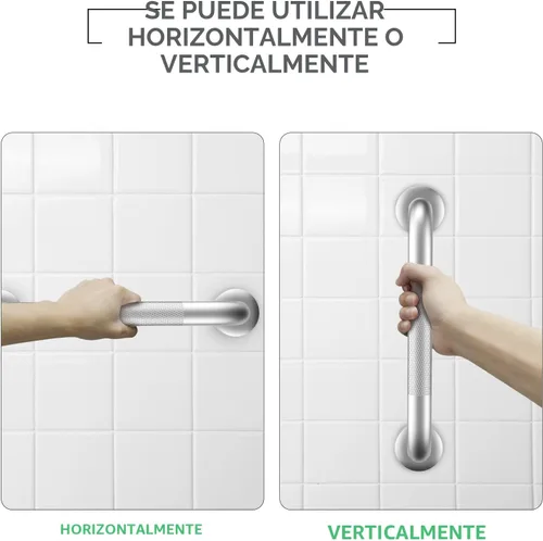 Vista 3 de Paquete de 2 barras de agarre de 12 pulgadas para bañeras y duchas, barra