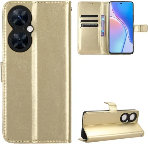 Vista 9 de Funda para Honor X50i, funda de cuero con tapa para Honor X50i 5G CRT-AN00 Case Gold Oro