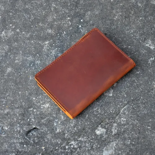 Vista 4 de Funda de cuero compatible con mini cuadernos Rite in the Rain, mini funda de cuaderno en espiral encuadernada en la parte superior, soporte