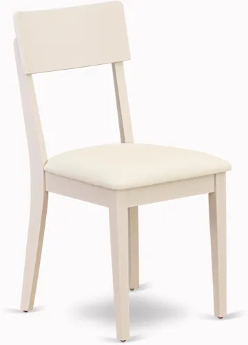 Vista 11 de East West Furniture ANAD3-LWH-LC - Juego de mesa y sillas de cocina de 3 piezas contiene una mesa de comedor redonda con pedestal y 2 sillas