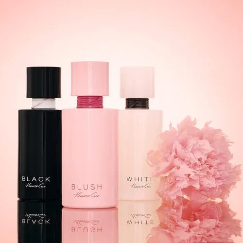 Vista 4 de Kenneth Cole White for Her Body Mist para mujer, notas de mandarina, vainilla, almizcle y orquídea, aroma afrutado, fresco y femenino, fragancia