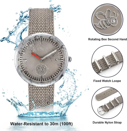 Vista 4 de Reloj unisex fácil de leer, reloj de cara grande