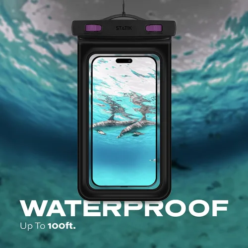 Vista 5 de STATIK MarCase - Bolsa impermeable para teléfono, funda impermeable certificada con cordón, bolsa impermeable para teléfonos de hasta 7 pulgadas