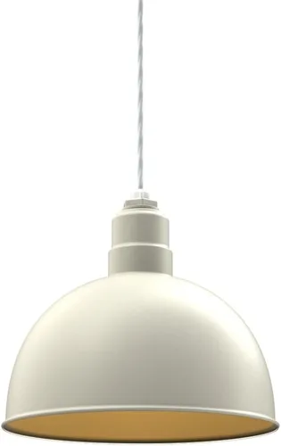 Vista 42 de Steel Lighting Co. Colgante de cuenco rosa Lámpara montada en el techo Cúpula de 15 pulgadas vástago de 12 pulgadas Estilo granero de acero