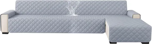 Vista 21 de XINEAGE Fundas 100% impermeables para sofá modular en forma de L, reversible, lavable, con botones de chaise plum flower, protector de muebles