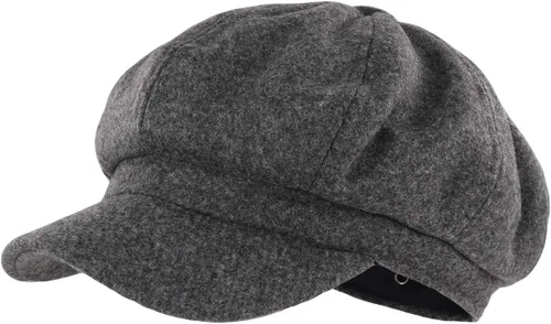 Vista 8 de Gisdanchz Boina de lana con visera para mujer, gorra de taxista para invierno Marrón