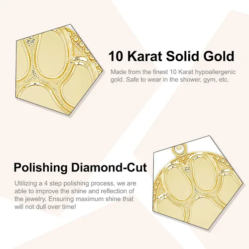 Vista 2 de Charm America Colgante de pata de perro dorado oro macizo de 10 quilates