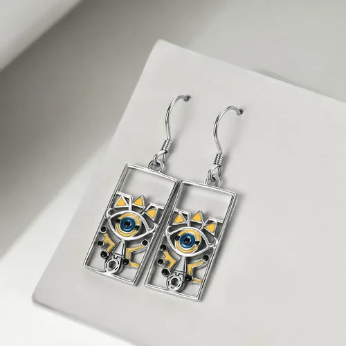 Vista 5 de CRMAD Aretes de anime de plata de ley, alas de setahongozelda para mujer, Metal, no conocido