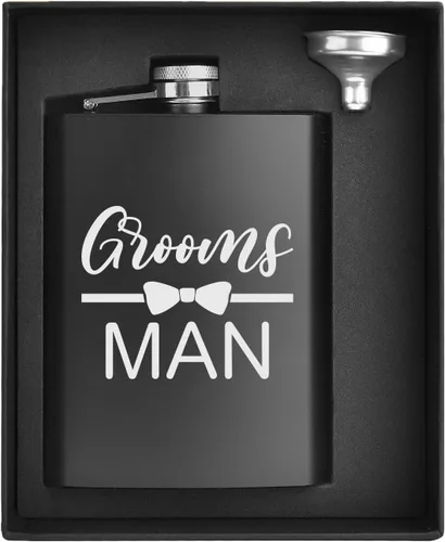 Vista 39 de ELEGANTPARK Petacas para Licor para Hombres con Iniciales Monogramadas Regalos para Hombres Cumpleaños Regalos Personalizados para Él Padrinos Papá