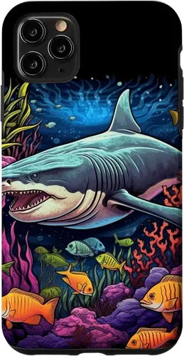 Vista 13 de iPhone 16 Tiger Shark Sea Ocean Underwater Shark Lover Case