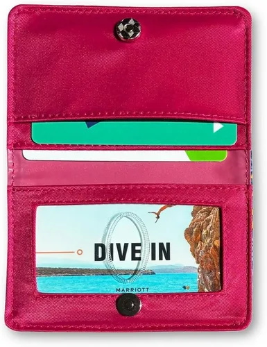Vista 4 de Big Skinny Funda para tarjetas de teléfono con bloqueo RFID con cierre magnético, Floraberry