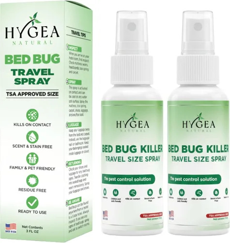 Vista 7 de Hygea Natural - Aerosol natural para piojos, ácaros y chinches para viajes - Tamaño aprobado por la TSA – Apto para niños y mascotas – Resultados