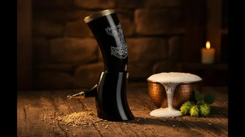 Vista 5 de Tazas de cuerno de Thor para beber vikingos Tazas para vino cerveza estilo vikingos regalo para hombres Cumpleaños Navidad Fiesta