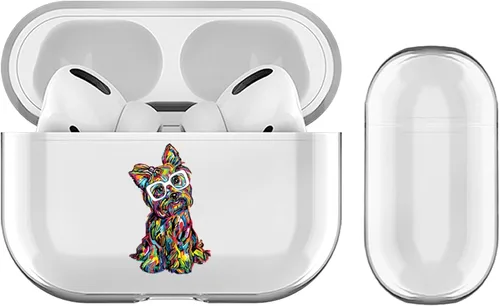 Vista 6 de Head Case Designs P.D. Moreno Basset Hound Dogs - Funda de cristal duro transparente compatible con funda de carga Apple AirPods Pro