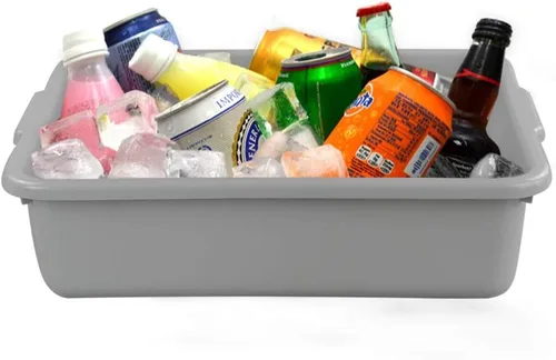 Vista 4 de Obstnny Caja de bañera de autobús comercial pequeña de 8 L, lavabo de plástico para lavado, 5 paquetes