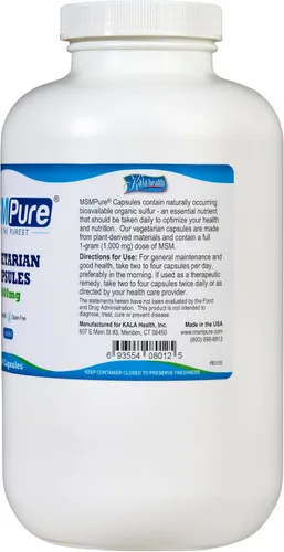 Vista 4 de KALA HEALTH MSMPure MSM Cápsulas 500 unidades y MSM Cream paquete de 2 onzas