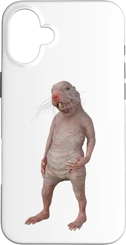 Vista 23 de Carcasa para iPhone 16 Live Weird Funny Naked Mole Rat Strange Animal Case
