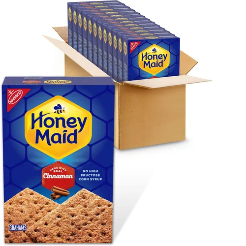 Vista 20 de Honey Maid Graham Crackers, bocadillos a granel para el almuerzo, 200 paquetes de bocadillos de 0.5 onzas