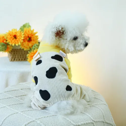 Vista 7 de Ropa de invierno para perros, overoles elegantes para mascotas para perros pequeños y medianos, lindo mono para cachorros, ropa clásica para perros