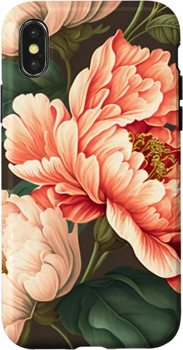 Vista 5 de Vintage Peony Inspired Flower Plant Lover Funny Gardening Case for iPhone 17