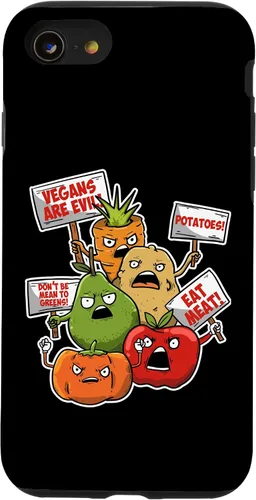 Vista 18 de iPhone 16 Veggie Protest Funny Sayings Vegetable Puns Vegan Jokes Gift Case