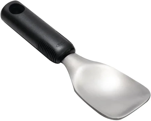 Vista 2 de OXO Good Grips - Pala de helado de acero inoxidable, talla única Agarre antideslizante, ancho. Cuchilla plana resistente, ideal para recoger