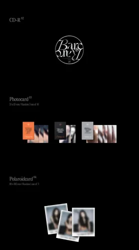 Vista 3 de Dreamus CHUNGHA - 2º álbum de estudio Bare & Rare Pt.1 CD+póster plegado, JYPK1425, transparente