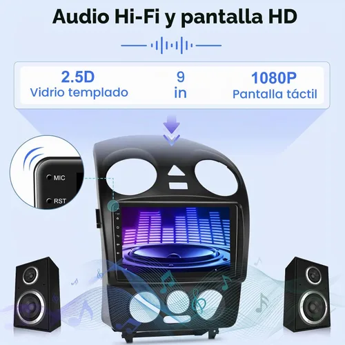 Vista 5 de [2 GB+64 GB] Radio de coche para Volkswagen VW Beetle 2004-2010, 9 pulgadas Android 13 pantalla táctil estéreo, Carplay/Android Auto/Hi-Fi
