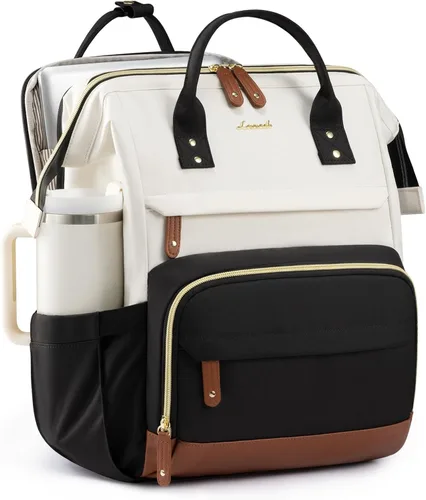 Vista 29 de LOVEVOOK Mochila para laptop para mujer, mochila de trabajo de 15.6 pulgadas con gran capacidad, bolsa de enfermera impermeable, mochila