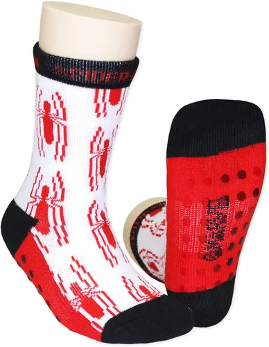 Vista 4 de Super Hero Adventures Spider-Man - Paquete de 6 calcetines con pinzas (2T-3T, rojoazul), RojoAzul