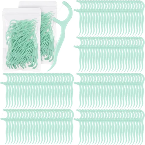 Vista 11 de Baderke 600 púas de hilo dental a granel para adultos, palillos de dientes no rompibles, hilo dental, limpieza dental para viajes familiares (negro)