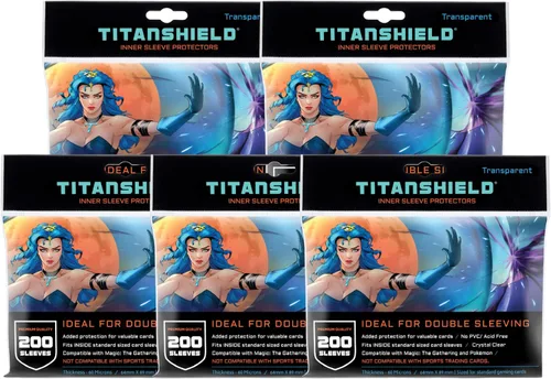 Vista 10 de TitanShield 200 fundas interiores de tarjeta de 60 micrones ultra transparentes de tamaño estándar, ajuste perfecto exacto. Perfectas para doble