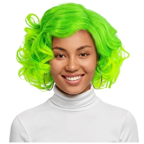 Vista 10 de Peluca rizada rubia para mujer, peluca de cabello rubio ondulado