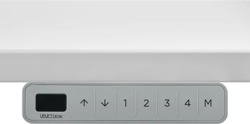 Vista 8 de Uplift - Escritorio eléctrico de pie de bambú (80 x 30 pulgadas) V2-Commercial (gris) Escritorio de pie ajustable de 4 patas, teclado avanzado