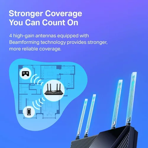 Vista 10 de TP-Link Router AX1800 WiFi 6 (Archer AX21) – Internet inalámbrico de banda dual, Gigabit, Easy Mesh, funciona con Alexa - Un Dispositivo Certificado