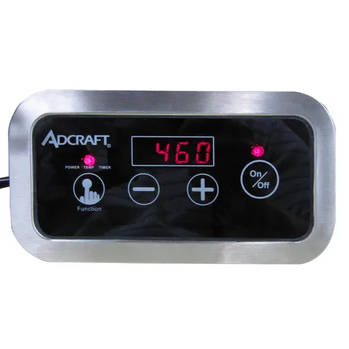 Vista 2 de Adcraft Cocina de inducción con control remoto y superficie de vidrio cerámico, calentamiento rápido con temporizador de 180 minutos, 120 V, gris