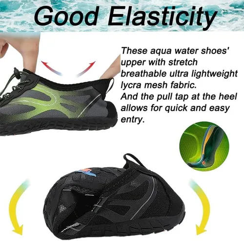 Vista 6 de LIZRHA Zapatos de agua para hombres y mujeres de secado rápido, zapatos de natación acuática, zapatos descalzos para pesca al aire libre, playa