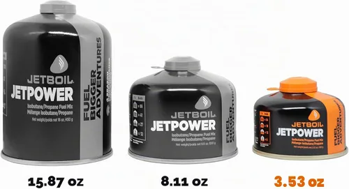 Vista 2 de Jetboil JetPower - Combustible para estufas Jetboil de camping y mochilero, 3.53 onzas